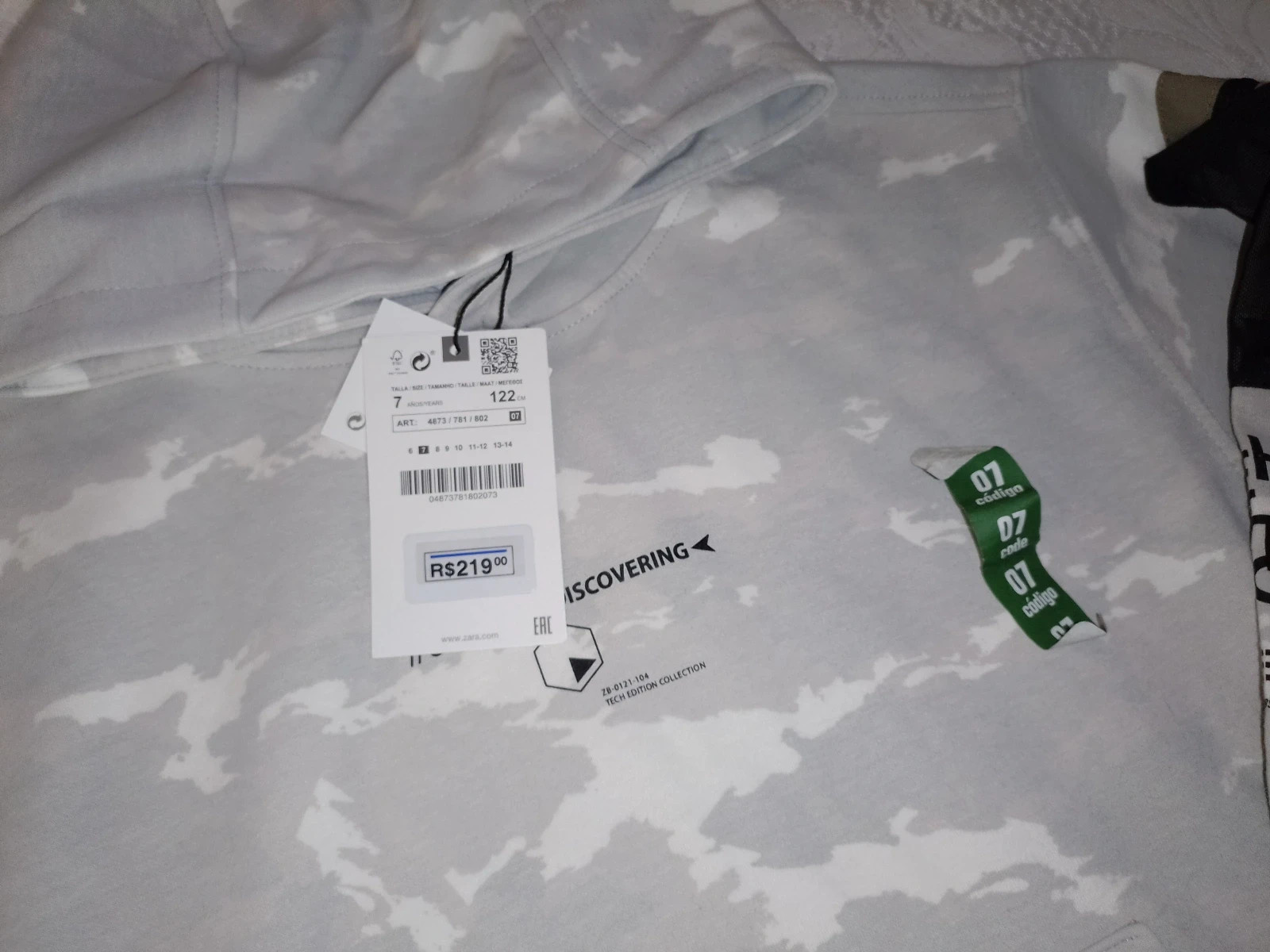 Zara Kids Tech Edition Camouflage Hoodie (Size 7 / 122 cm) - New With Tags – Zara – taille 7 ans / 122 cm 2