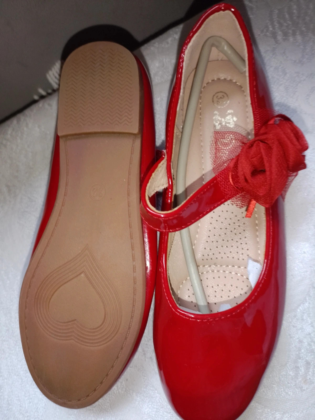 Red patent leather Mary Jane shoes size 32 – dorothy – taille 32 3