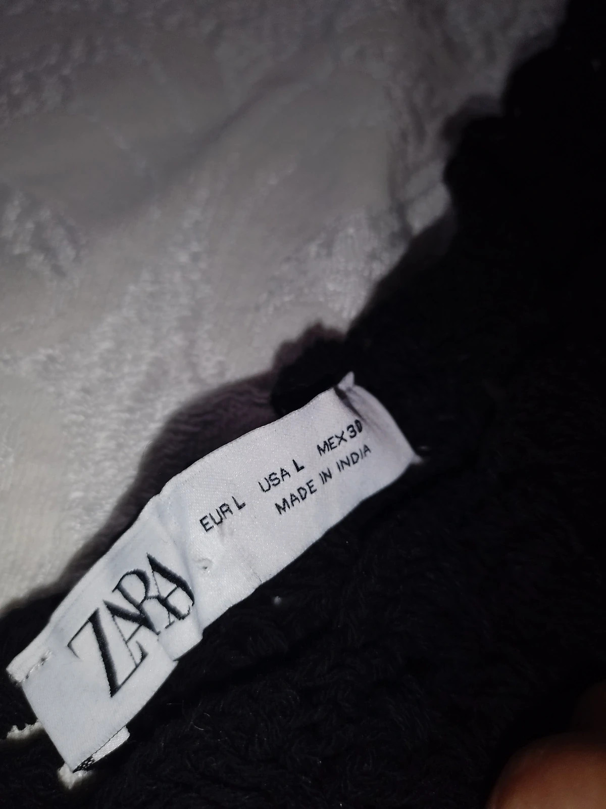 Zara Black Crochet Floral Boho Top Size L – Zara – taille L / 40 / 12 3