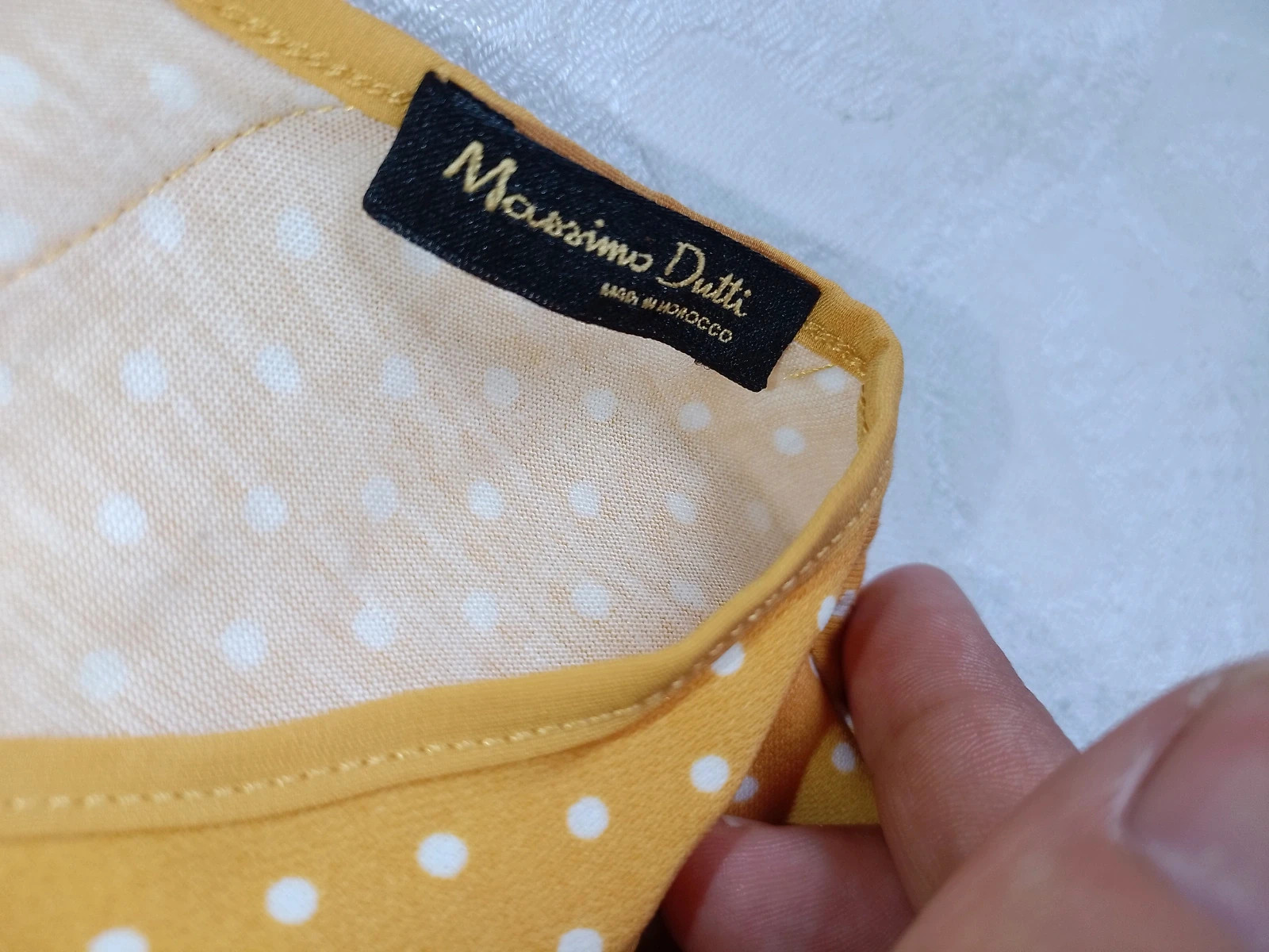 Massimo Dutti yellow white polka dot blouse size S – Massimo Dutti – taille S / 36 / 8 2