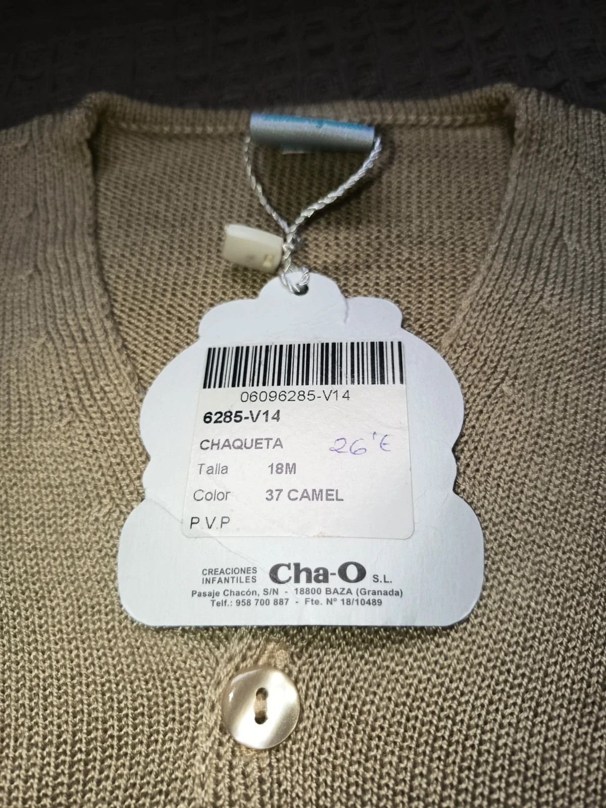 Cha-O Baby Knitted Cardigan Camel Size 18M NWT – cha o – taille 12-18 mois / 80 cm 3