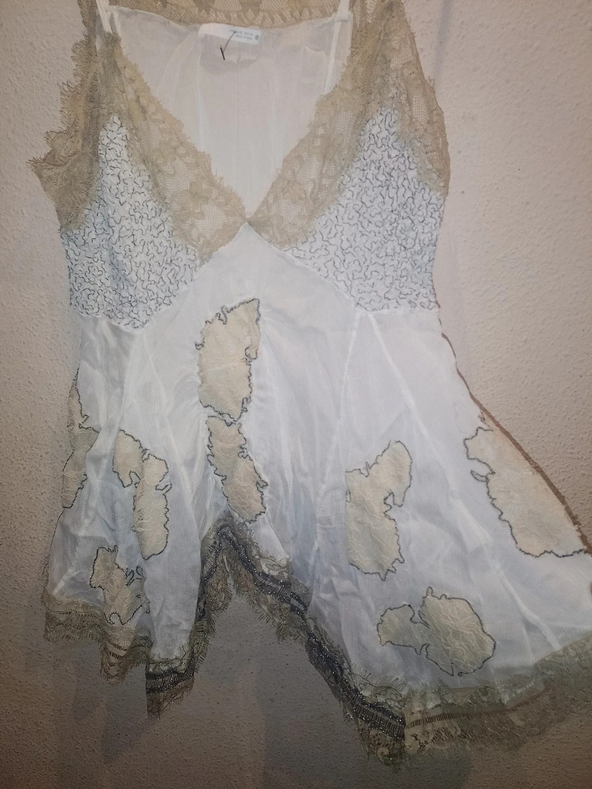 Zara Boho Lace Asymmetrical Camisole Top XL Fairy Grunge Y2K – Zara – taille XL / 42 / 14 3