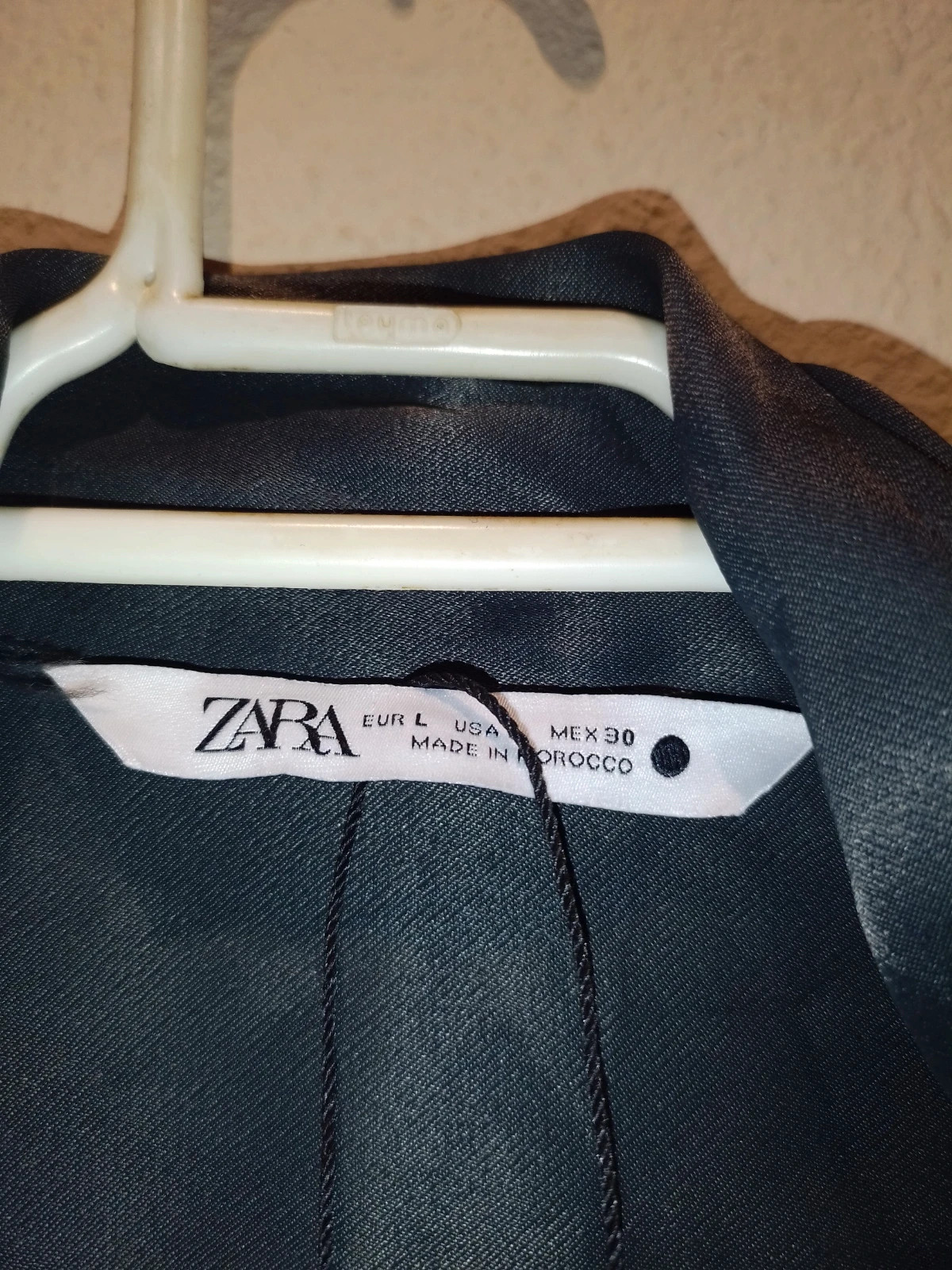 Dark grey satin open-front shirt Zara size L – Zara – taille L / 40 / 12 2