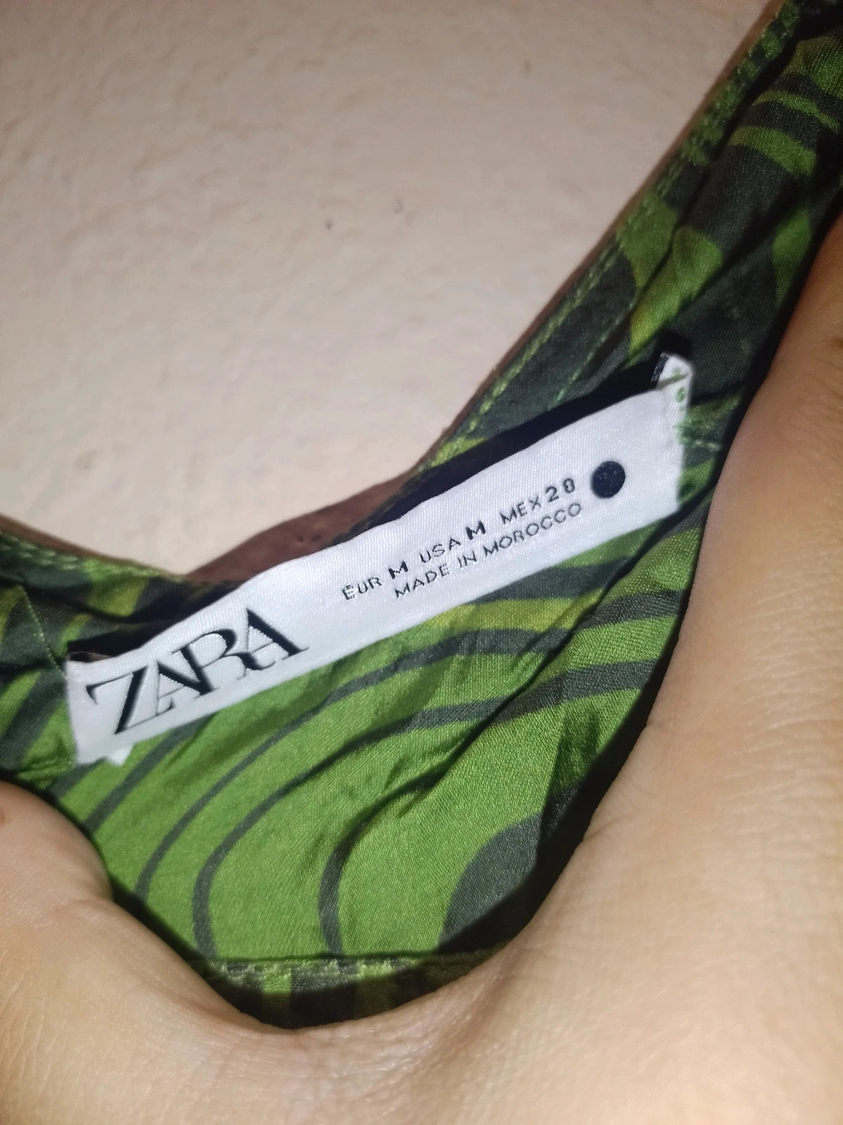 Zara Green Swirl Print Midi Slip Dress Size M – Zara – taille M / 38 / 10 3