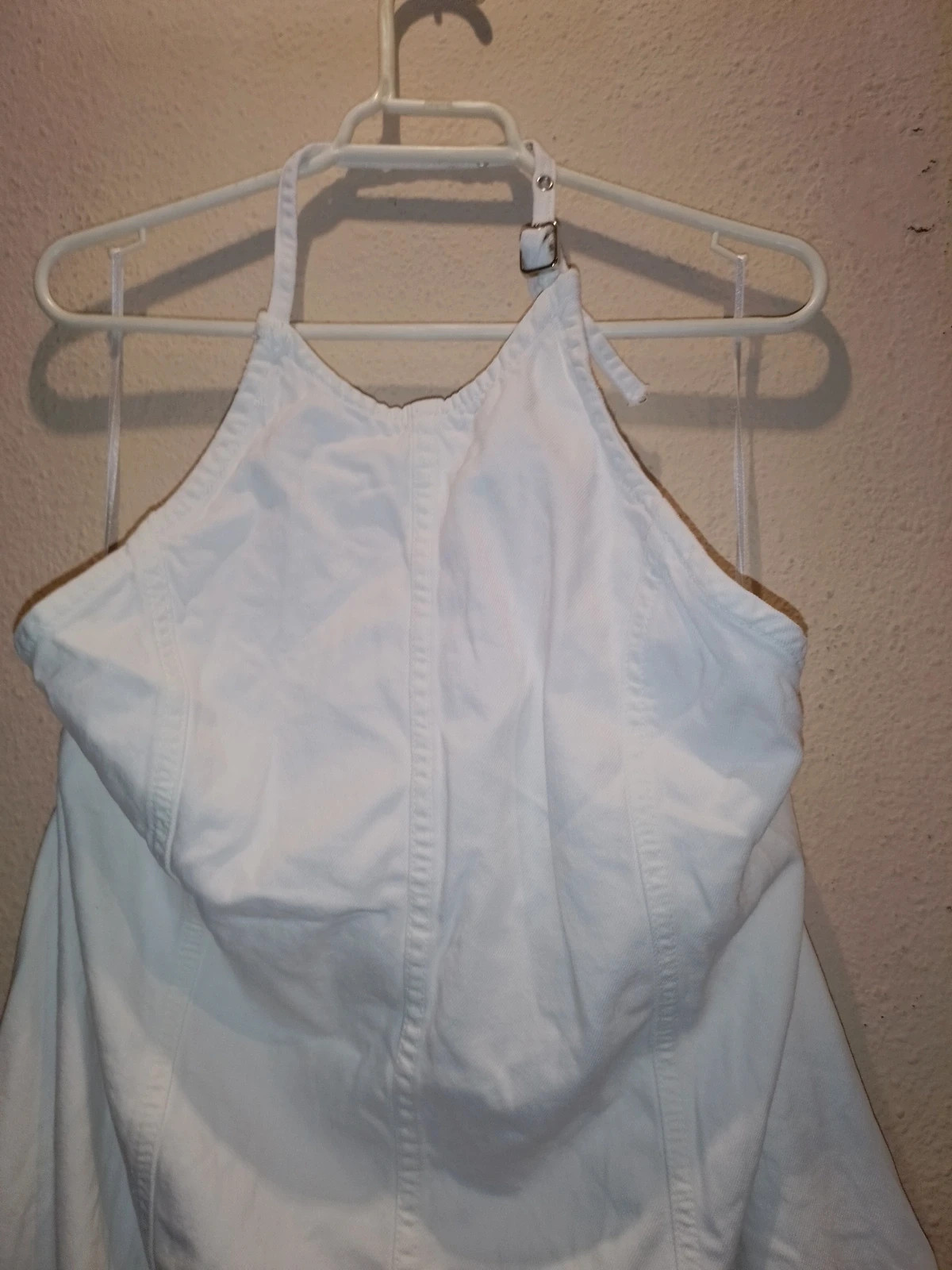 Zara White Midi Halter Dress Size L - 100% cotton - – Zara – taille L / 40 / 12 4