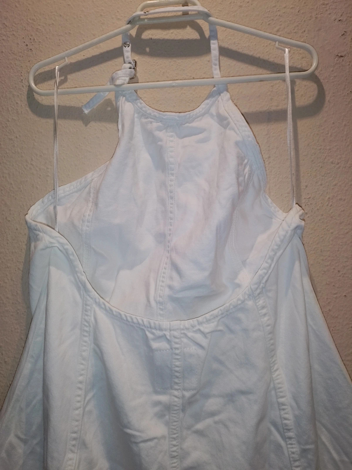 Zara White Midi Halter Dress Size L - 100% cotton - – Zara – taille L / 40 / 12 3