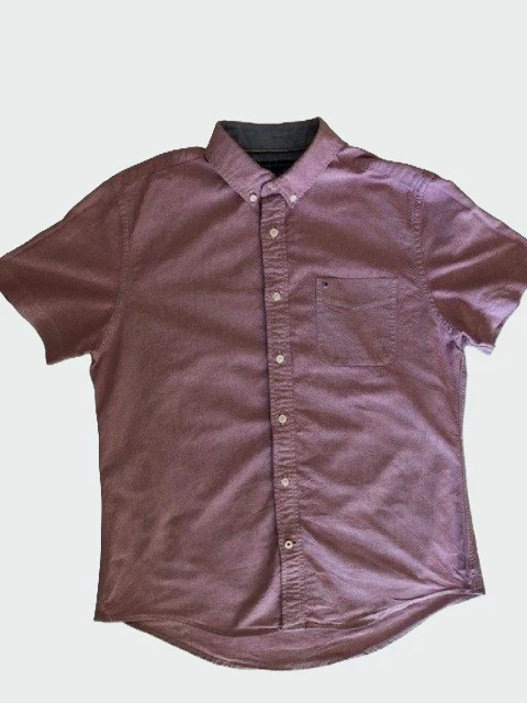 Chemise manches courtes TOMMY HILFIGER taille L Rose Homme