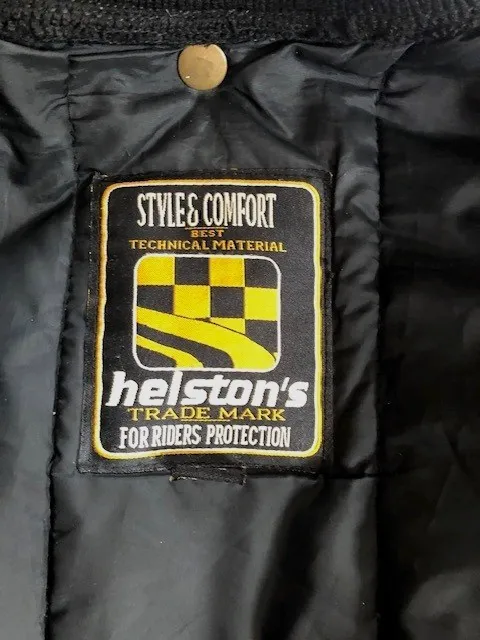 Blouson de moto Vintage HELSTON’S en cuir taille M Marron Homme – Helston's – taille M 6