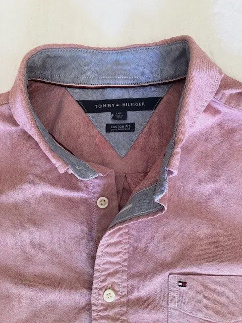 Chemise manches courtes TOMMY HILFIGER taille L Rose Homme – Tommy Hilfiger – taille L 3