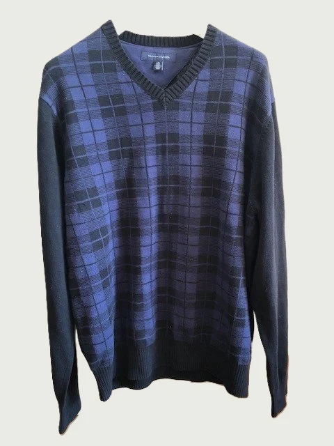 Pull TOMMY HILFIGER taille L Bleu Homme