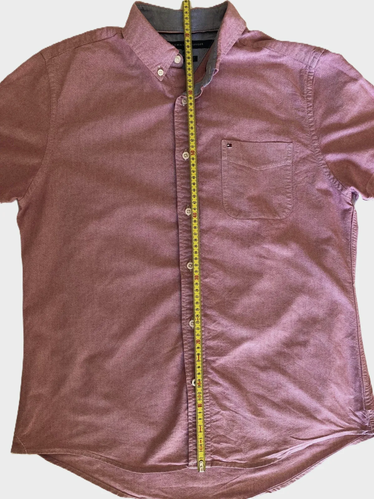 Chemise manches courtes TOMMY HILFIGER taille L Rose Homme – Tommy Hilfiger – taille L 5