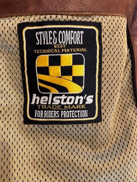 Blouson de moto Vintage HELSTON’S en cuir taille M Marron Homme – Helston's – taille M 8