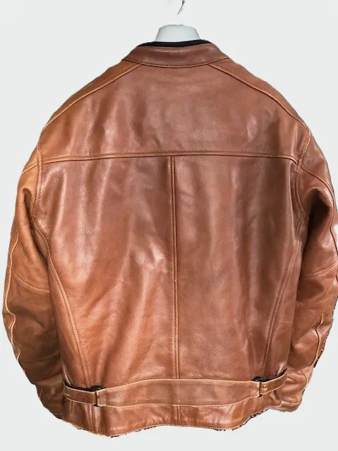 Blouson de moto Vintage HELSTON’S en cuir taille M Marron Homme – Helston's – taille M 2