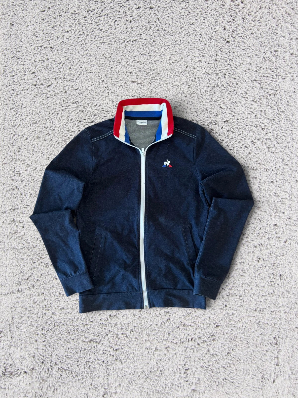 Vintage Le Coq Sportif Track Jacket Navy Blue 90s Y2K