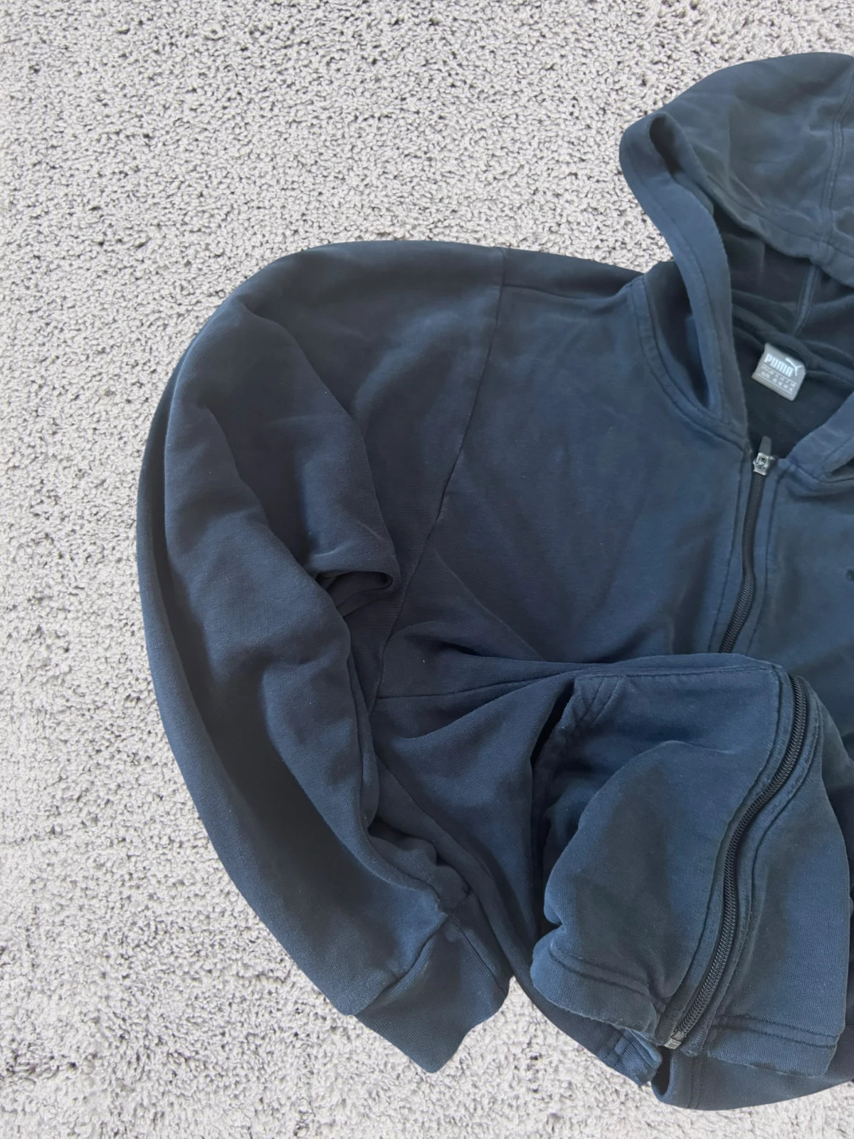 Vintage PUMA Black Full Zip Hoodie XL / Retro Sportswear – Puma – taille XL 2