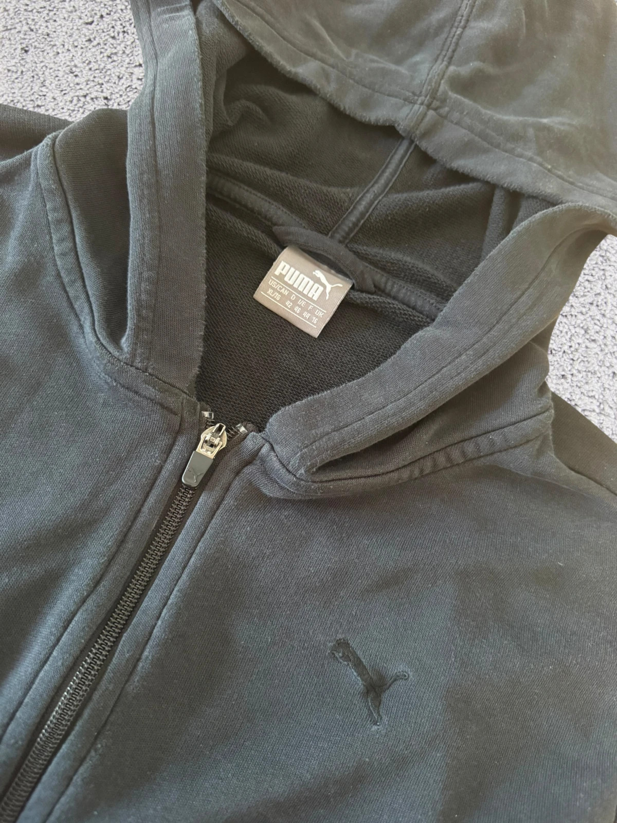 Vintage PUMA Black Full Zip Hoodie XL / Retro Sportswear – Puma – taille XL 5