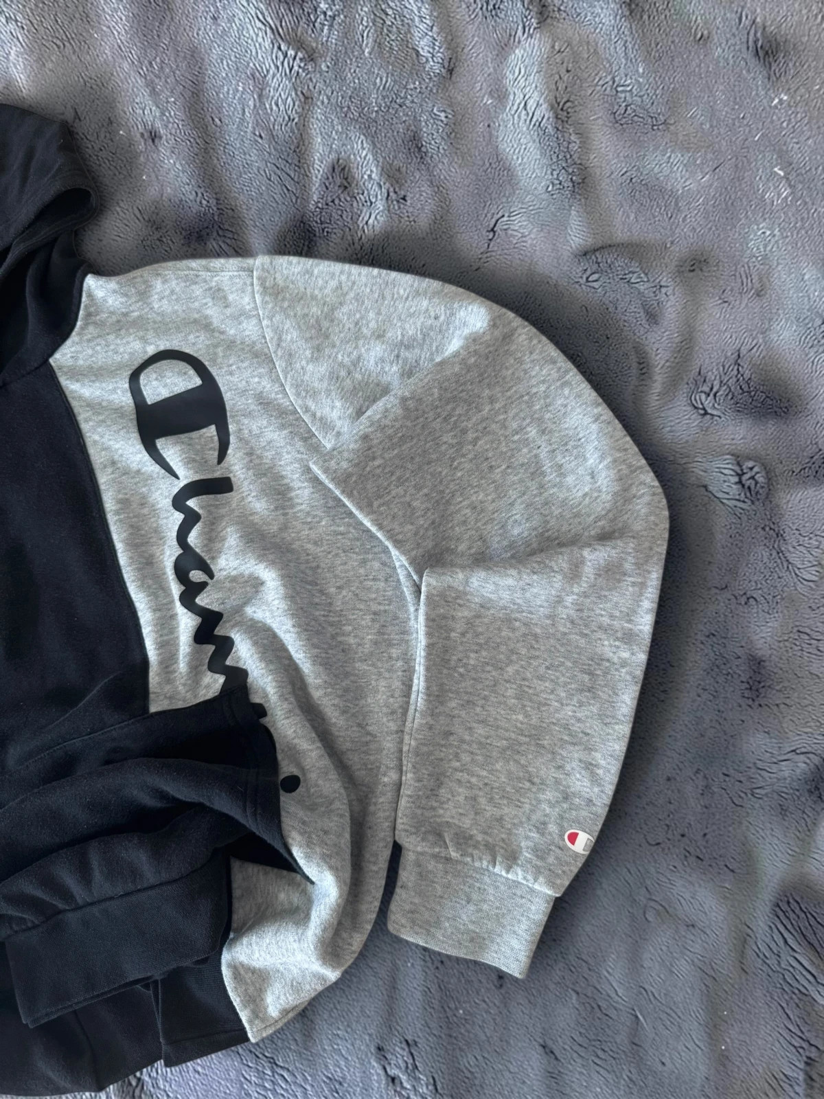 Champion Two Tone Split Logo Hoodie 00s Rare Vintage Style – Champion – taille XXL 3
