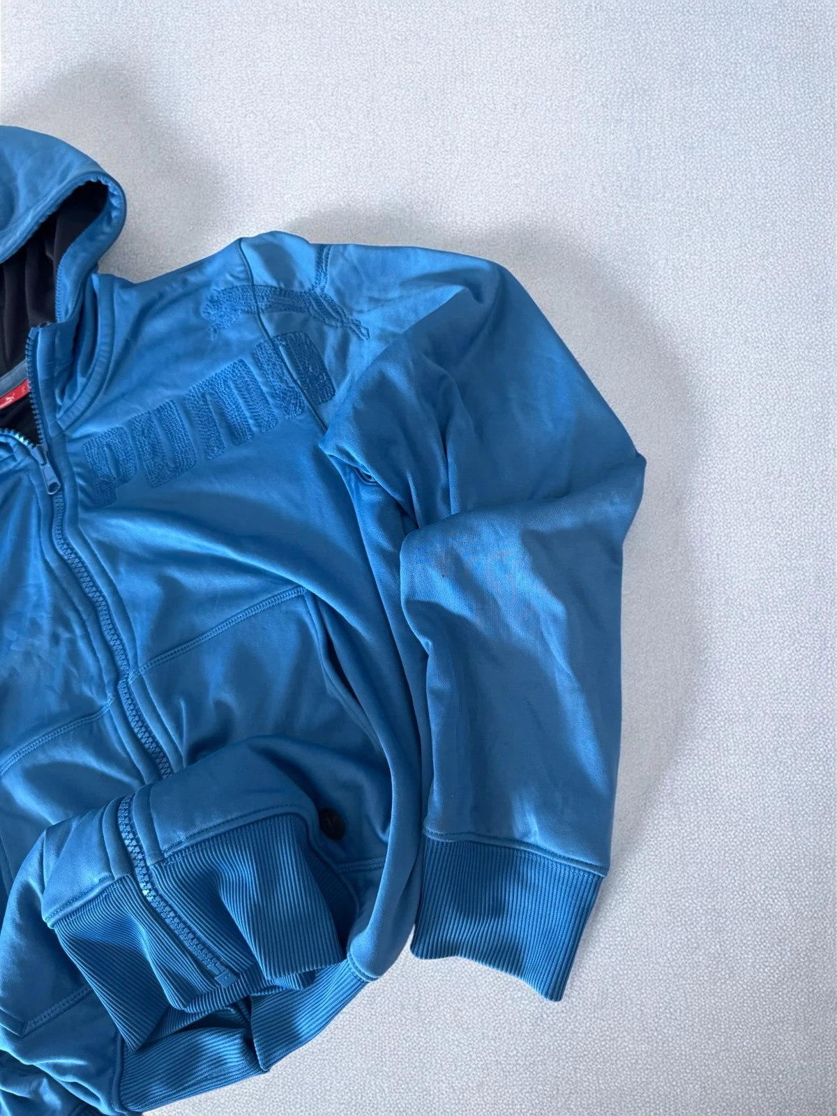Rare Y2K Blue Puma Full Zip Track Jacket Hoodie Size M – Puma – taille M 3