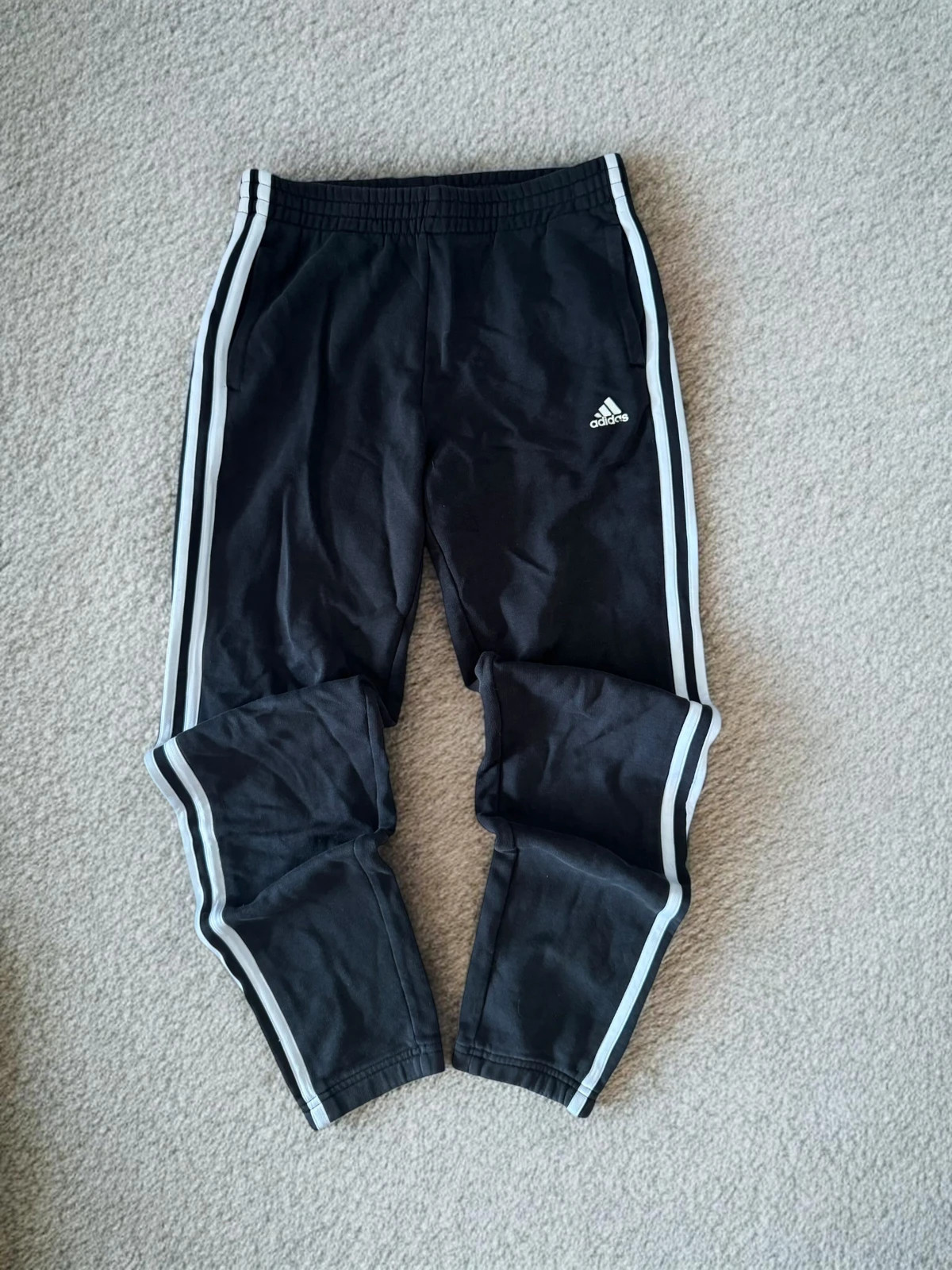 Retro Adidas 3 Stripes Tracksuits Pants Black Old School – adidas – taille S