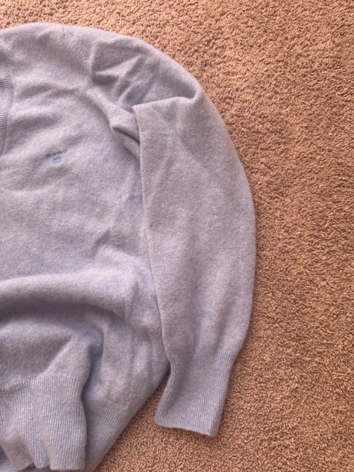 GANT Vintage Light Blue Lambswool & Cashmere V-Neck Jumper Size XL – GANT – taille XL 3