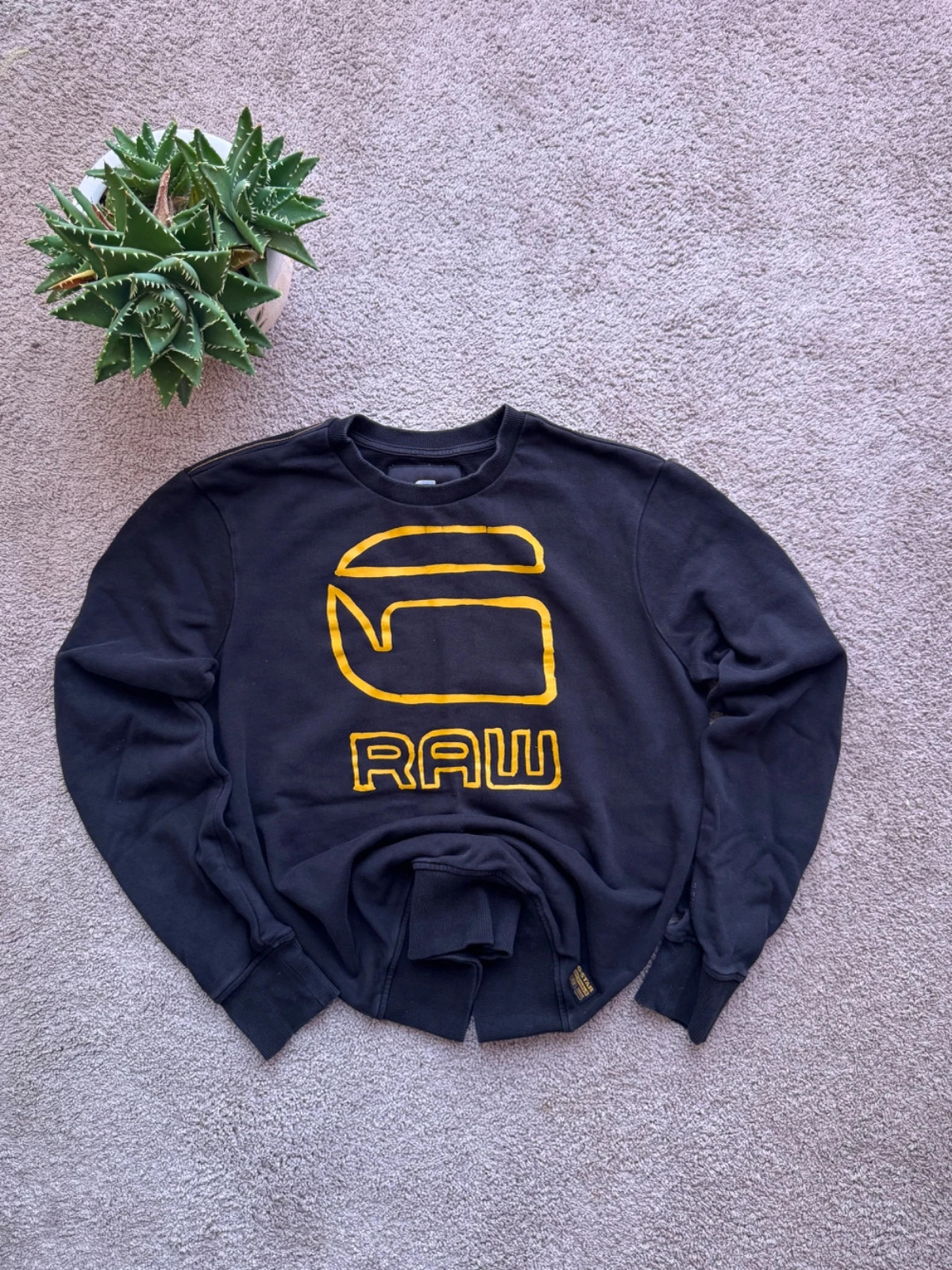 G-Star Raw Black Sweatshirt Vintage- Size XS - Y2K Style