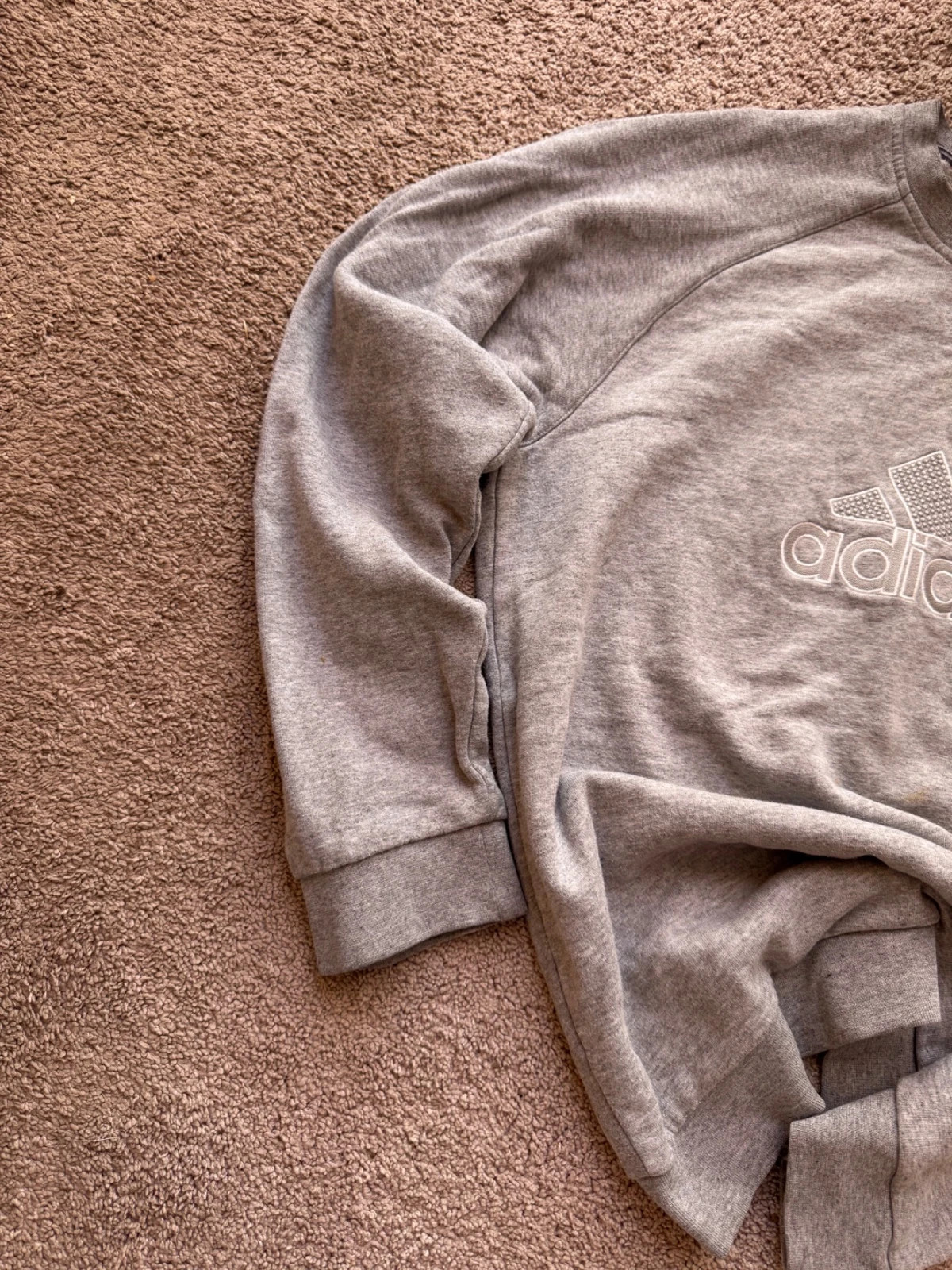 Adidas Embroidered Spellout Grey Sweatshirt Size M Retro Crewneck Vintsge 90s – adidas – taille M 2