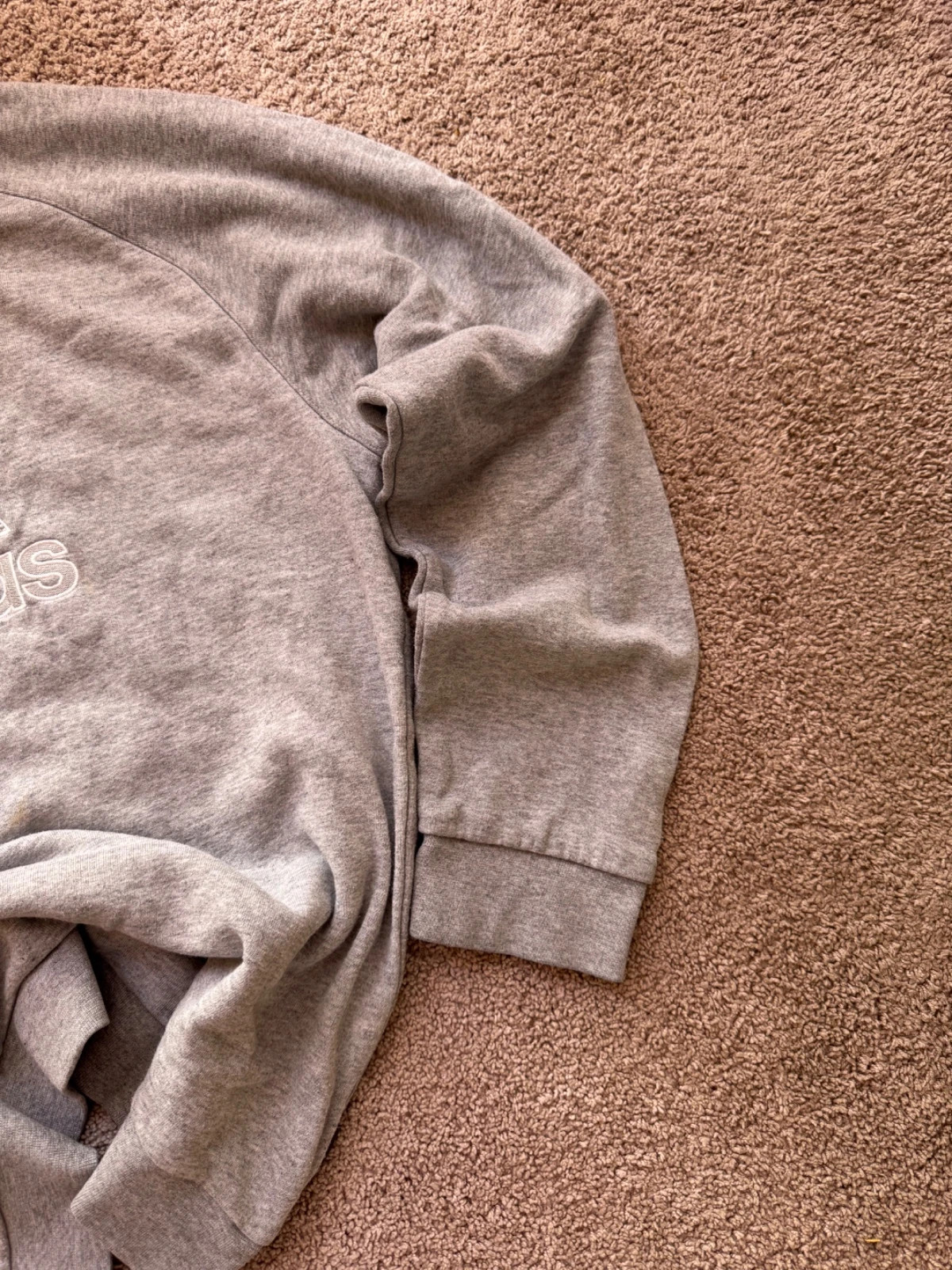 Adidas Embroidered Spellout Grey Sweatshirt Size M Retro Crewneck Vintsge 90s – adidas – taille M 3