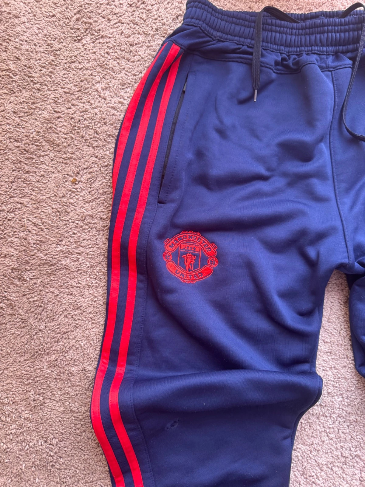 Adidas Manchester United Vintage Track Pants Navy Blue/Red Size M – adidas – taille M 4