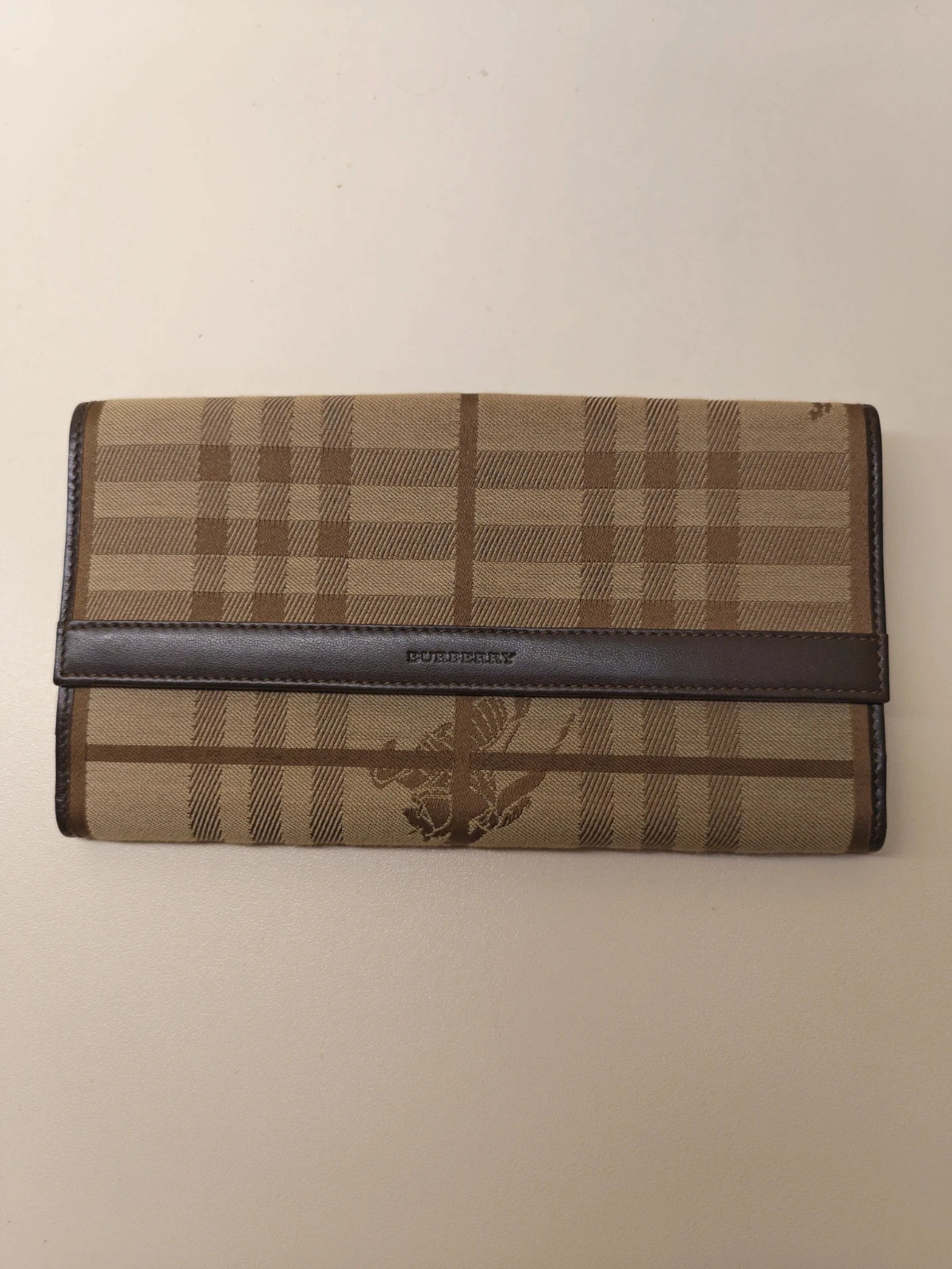 Portefeuille long Burberry vintage Nova Check