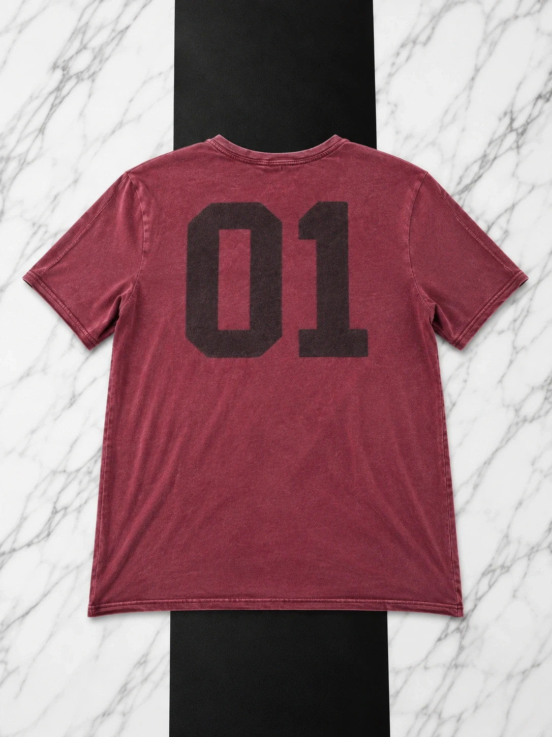 T-shirt Jack & Jones Homme – Bordeaux effet vintage – 01 au dos – Taille M – Jack & Jones – taille M 3