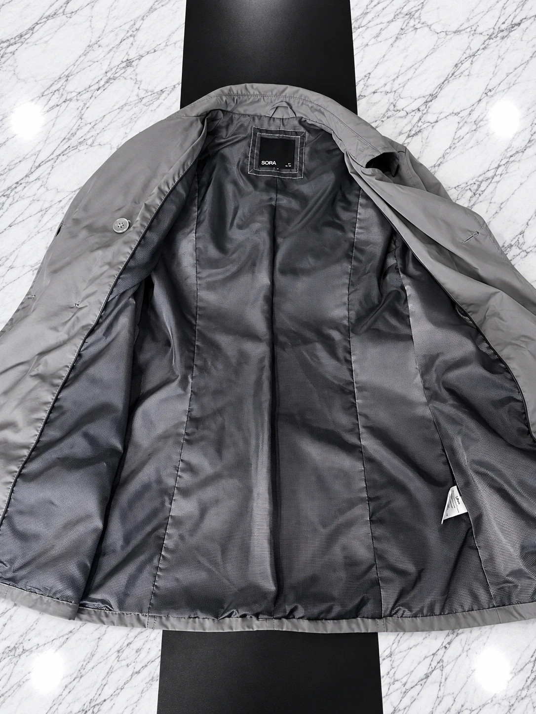 Trench femme SORA gris/taupe – Taille M – Manteau mi-saison ceinturé – Sora – taille M / 38 / 10 2