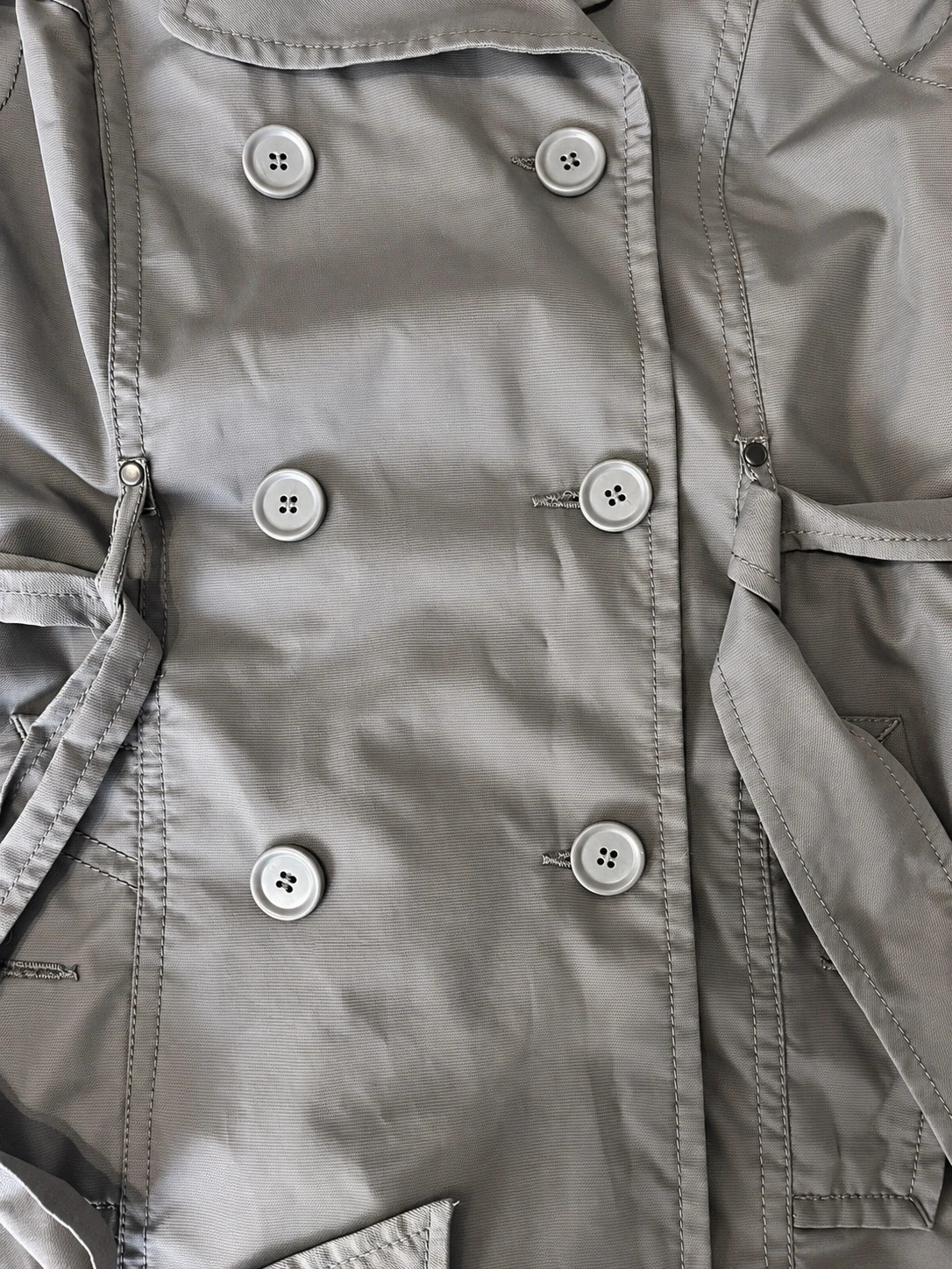 Trench femme SORA gris/taupe – Taille M – Manteau mi-saison ceinturé – Sora – taille M / 38 / 10 4