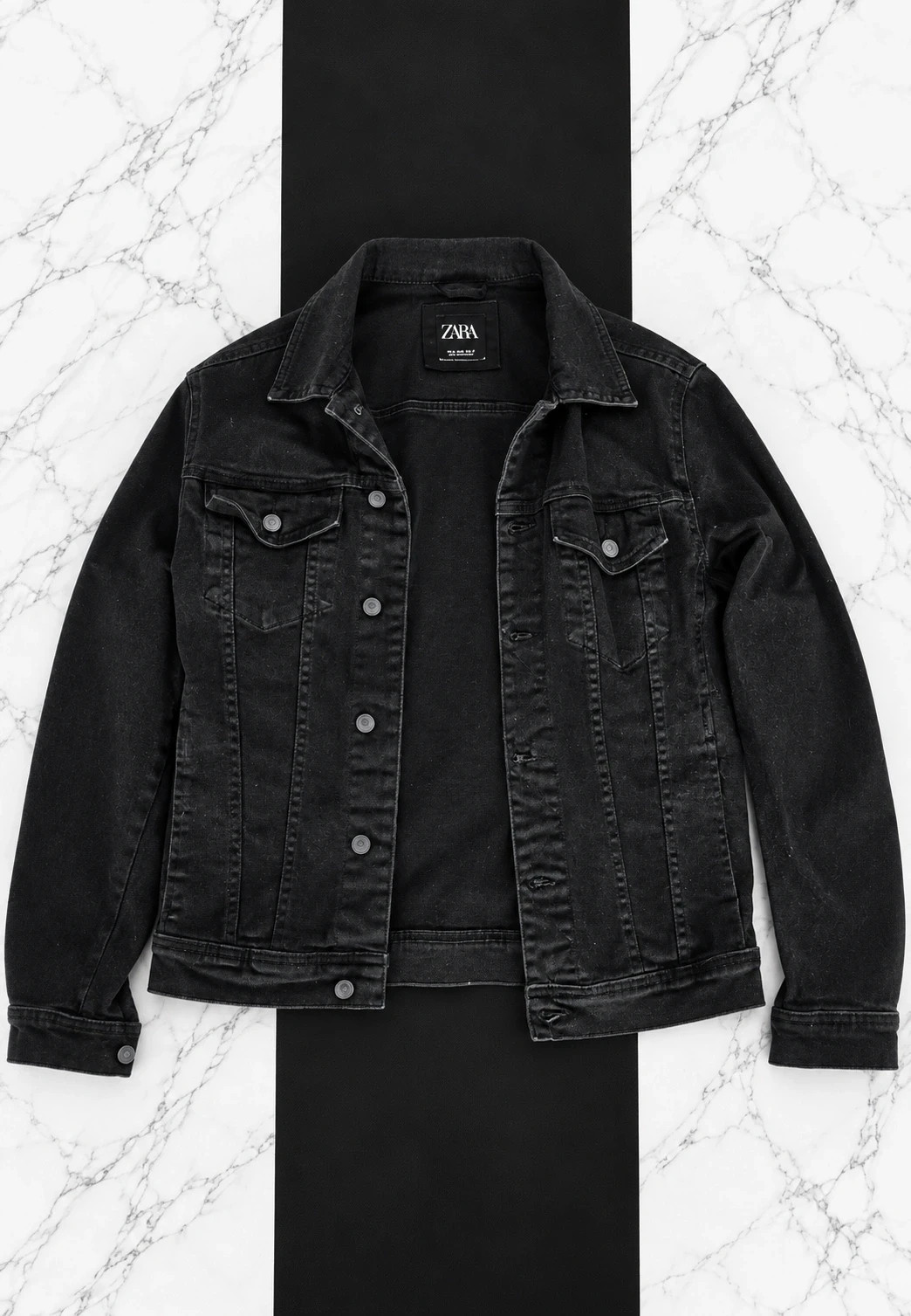 Veste Zara noire – Denim / Jean – Taille M – Unisexe Belle veste Zara – Zara – taille M / 38 / 10