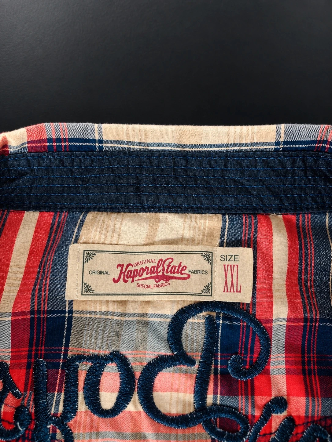 Chemise Kaporal homme à carreaux – XXL – broderies dos style vintage – Kaporal – taille XXL 4