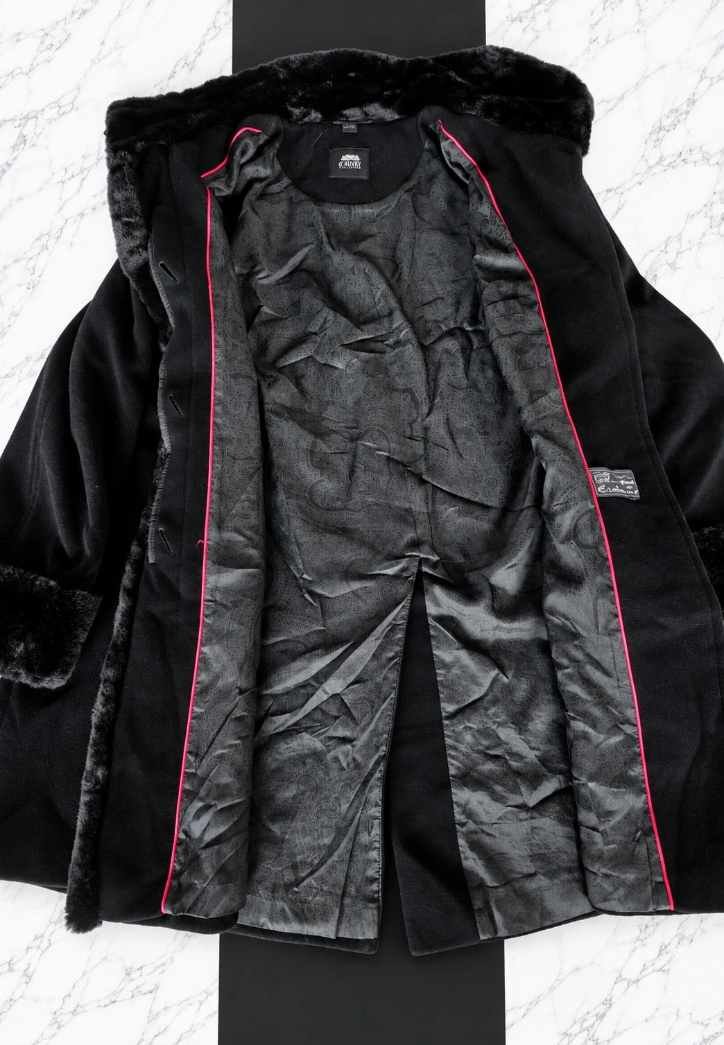 Manteau d’AUVRY Exclusive – Laine & Cachemire – Noir – Taille FR 44 – d'auvry exclusive – taille XL / 42 / 14 5