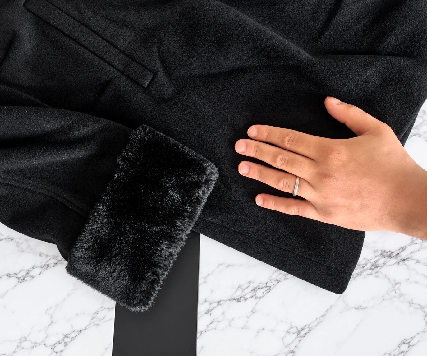 Manteau d’AUVRY Exclusive – Laine & Cachemire – Noir – Taille FR 44 – d'auvry exclusive – taille XL / 42 / 14 3