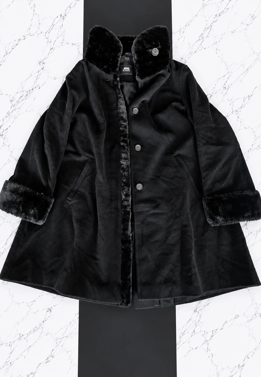 Manteau d’AUVRY Exclusive – Laine & Cachemire – Noir – Taille FR 44 – d'auvry exclusive – taille XL / 42 / 14