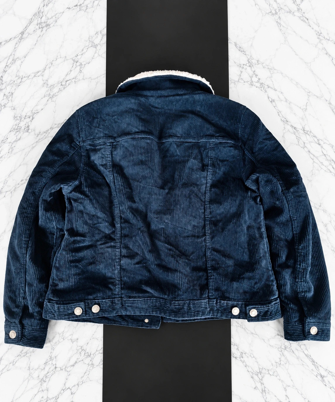 Veste C&A homme velours côtelé bleu marine doublée sherpa – Taille M – C&A – taille M / 38 / 10 3