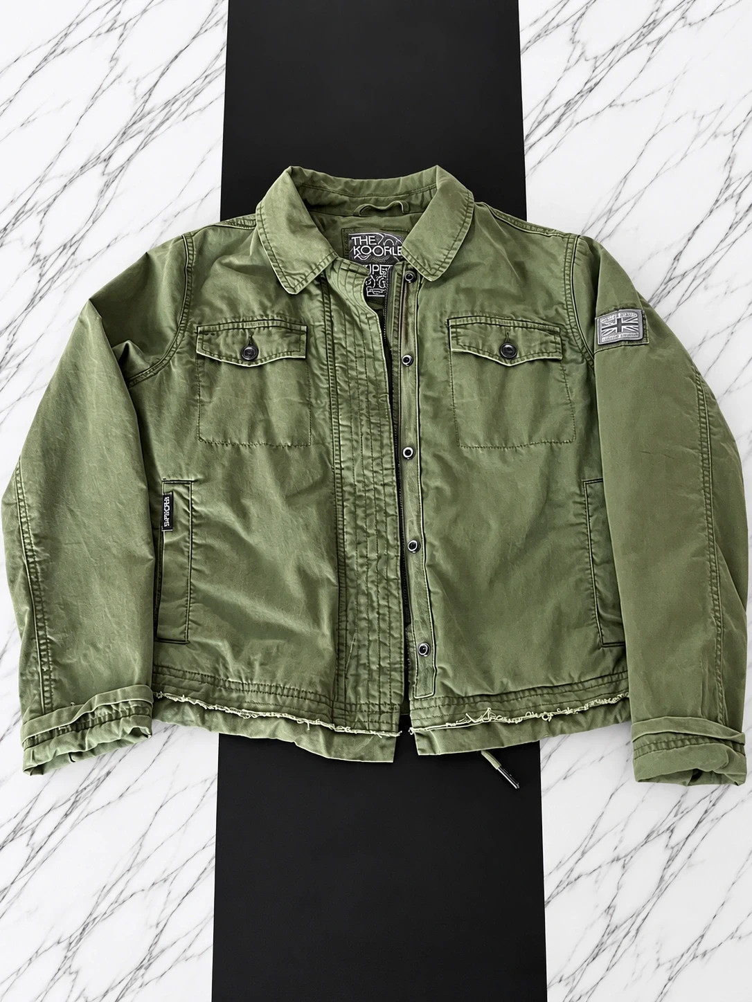 Veste Superdry The Rookie kaki style militaire – Taille EU 38