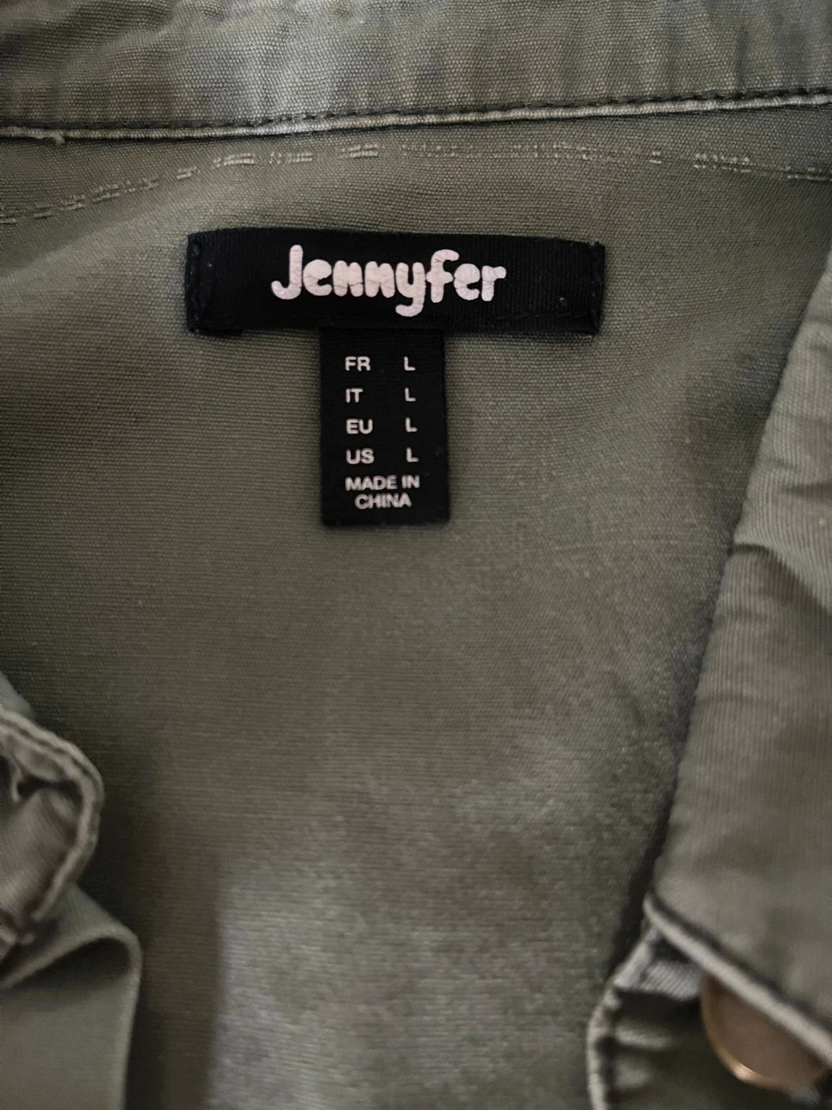 Veste saharienne Jennyfer kaki militaire – Patchs Bronx NYC – Taille L – Jennyfer – taille L / 40 / 12 3