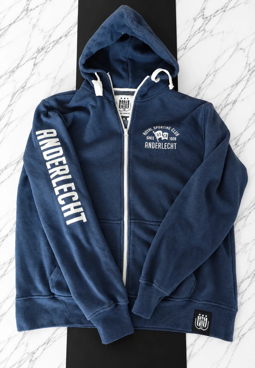 Sweat zippé à capuche RSC Anderlecht bleu marine – Taille XXL – Anderlecht – taille XXL