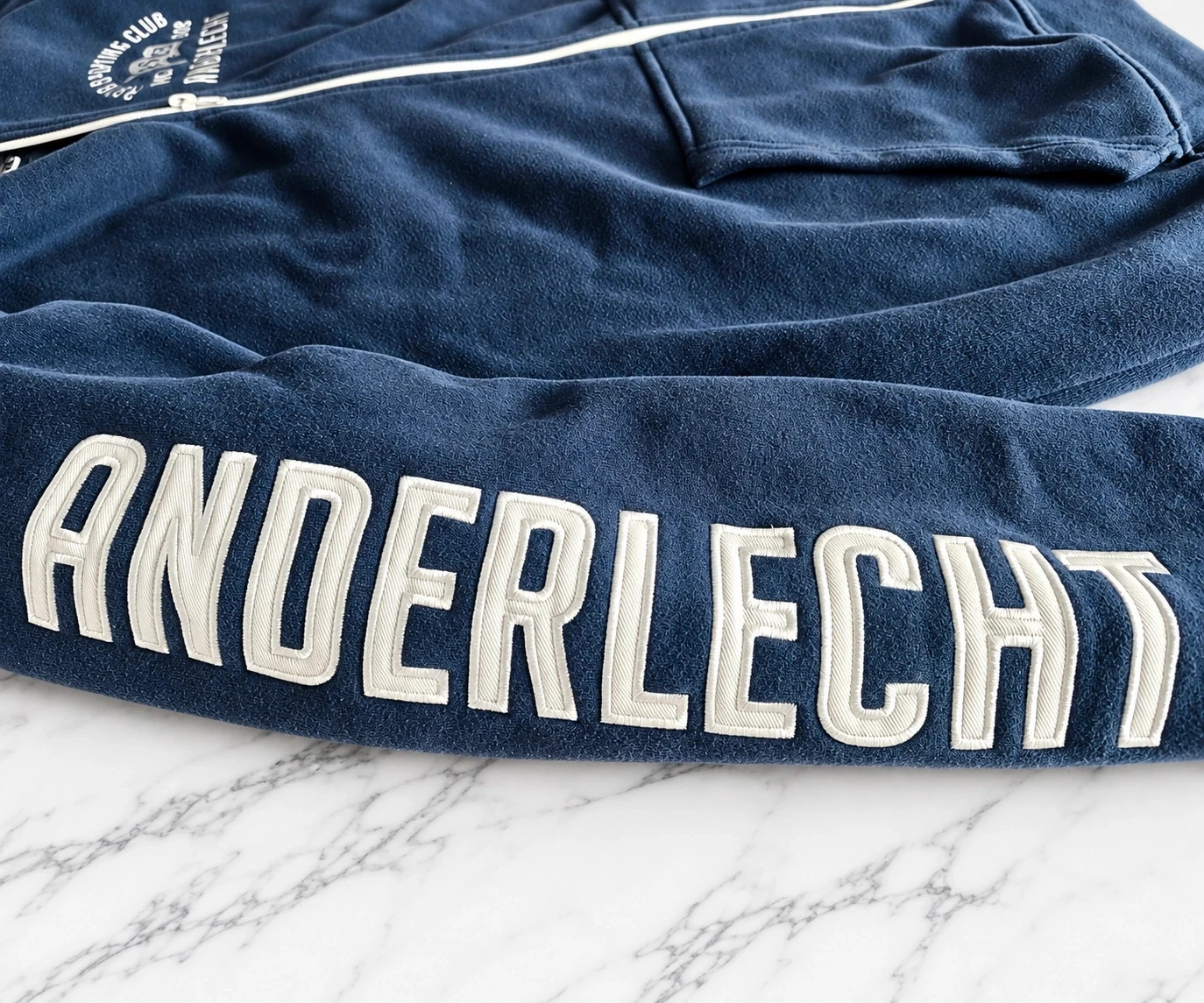 Sweat zippé à capuche RSC Anderlecht bleu marine – Taille XXL – Anderlecht – taille XXL 3