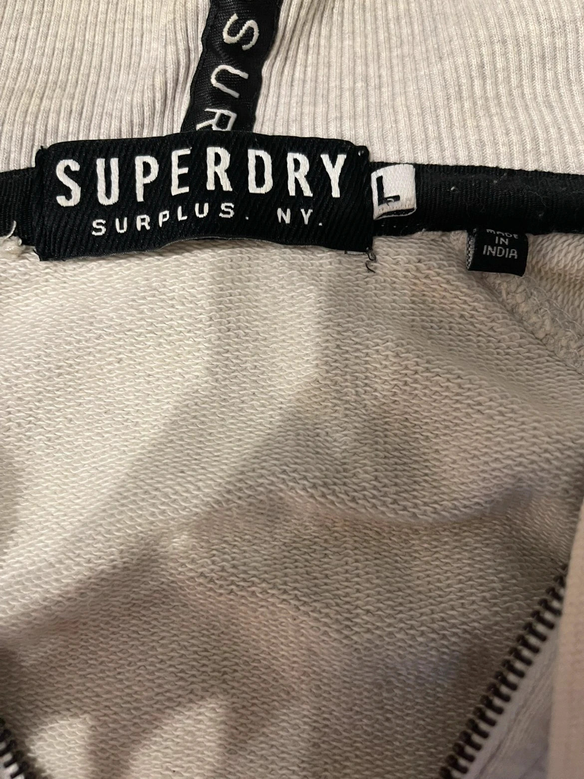 Sweat à capuche Homme Superdry gris clair – Taille L – Superdry – taille L 5