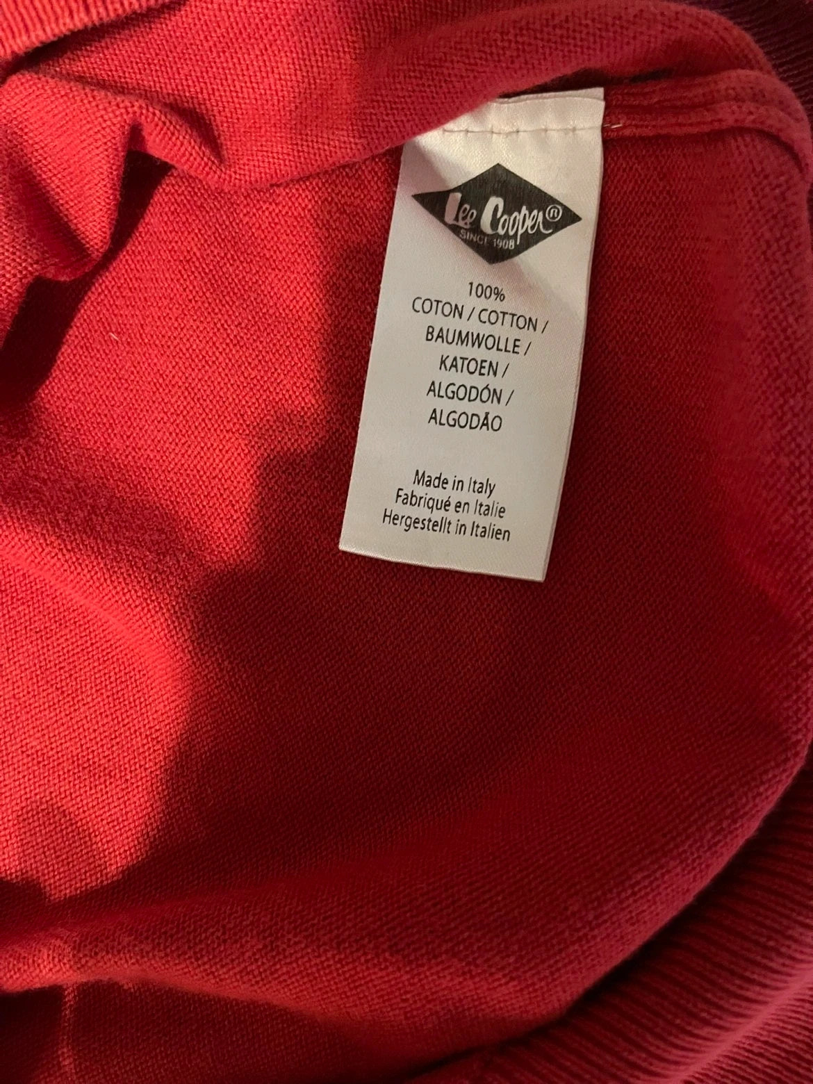 Pull Lee Cooper rouge col zippé – Taille L – 100 % coton – Lee Cooper – taille L 4