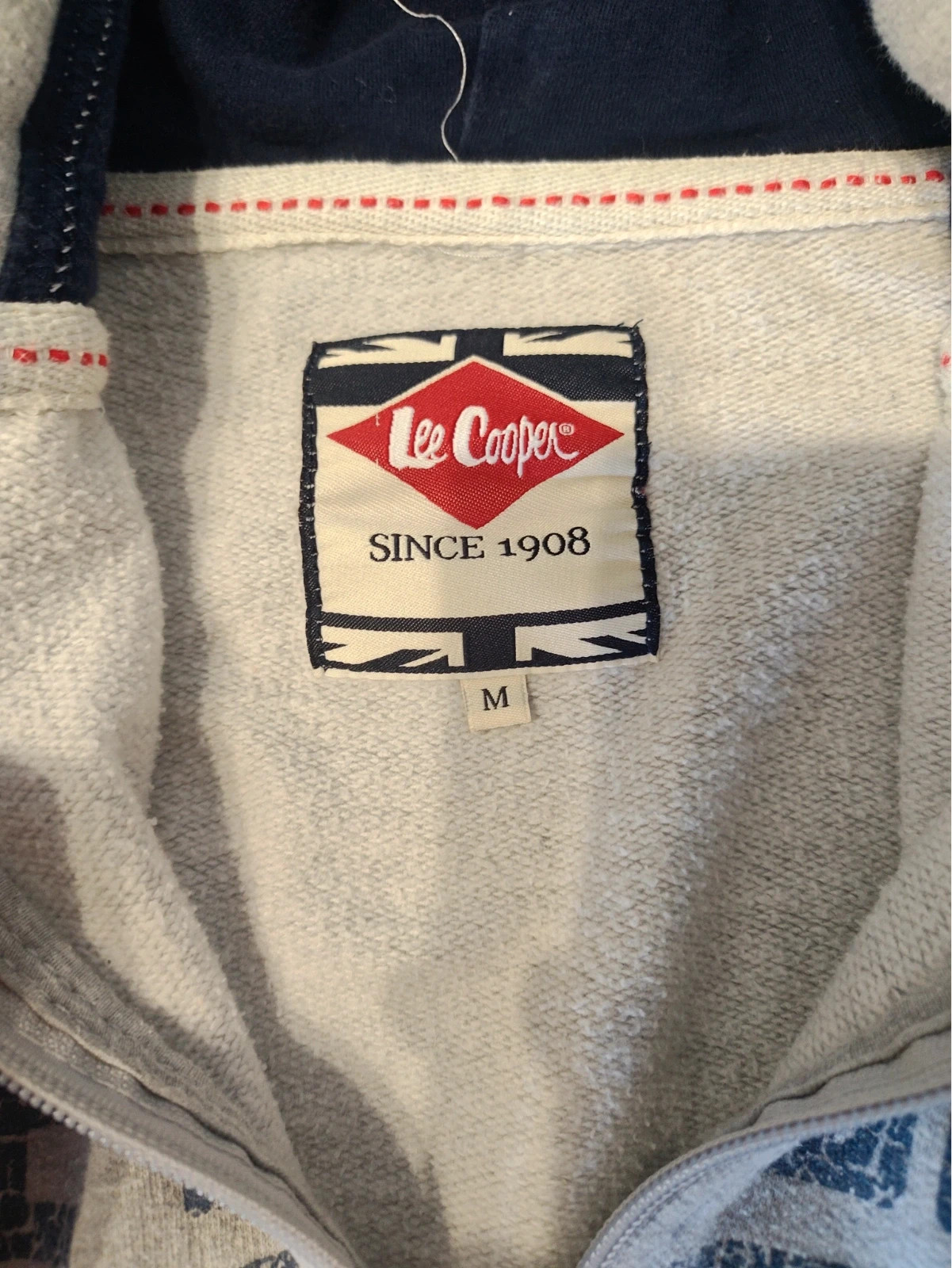 Sweat à Capuche Zippé Lee Cooper Gris – Taille M – London Heritage – Lee Cooper – taille M 3