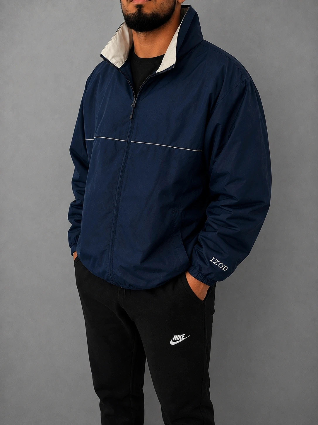 Veste IZOD x.f.g vintage – Taille XL – Bleu marine