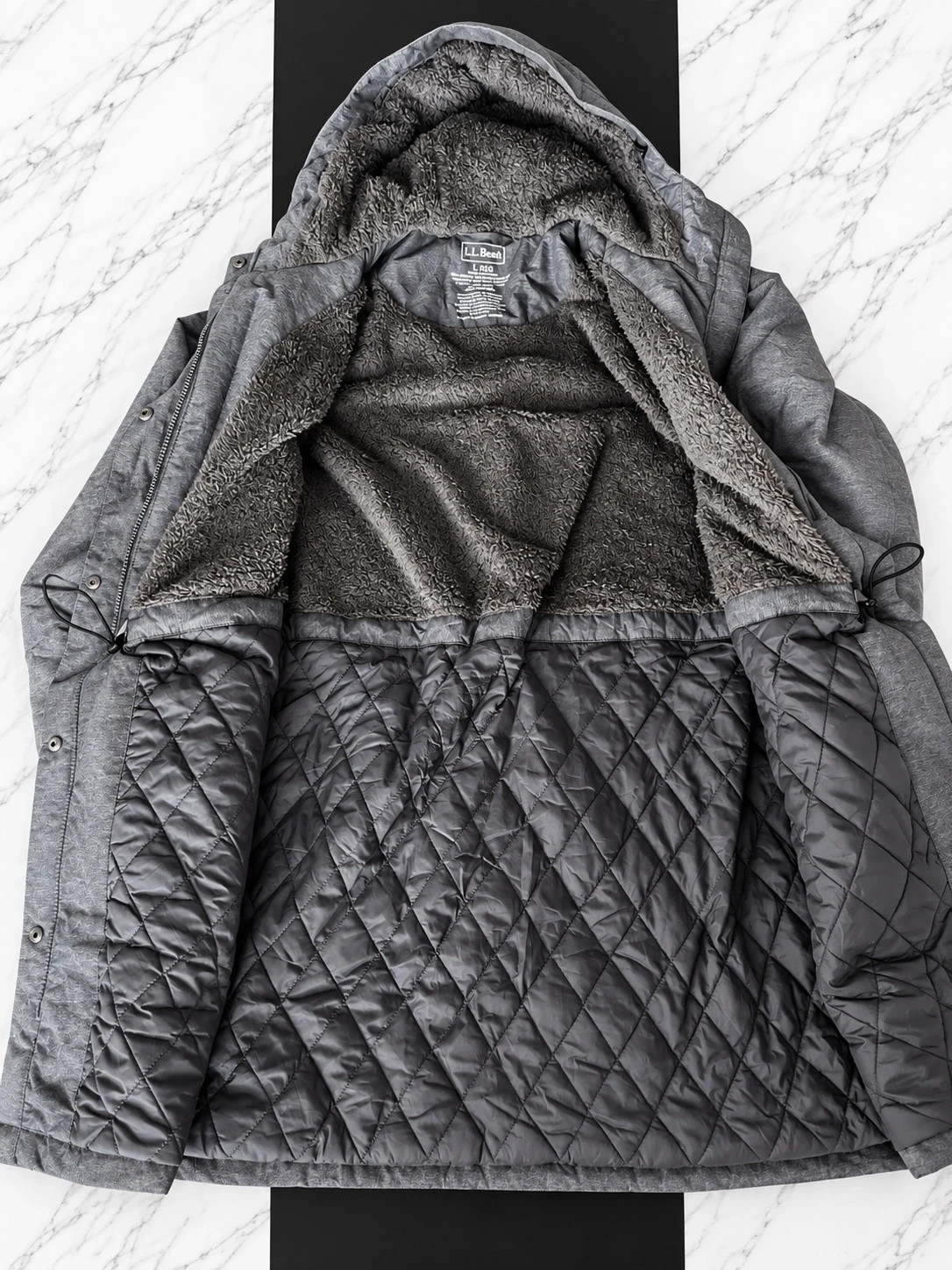 Parka longue L.L.Bean grise à capuche – Doublée – Taille L – L.L. Bean – taille L / 40 / 12 2