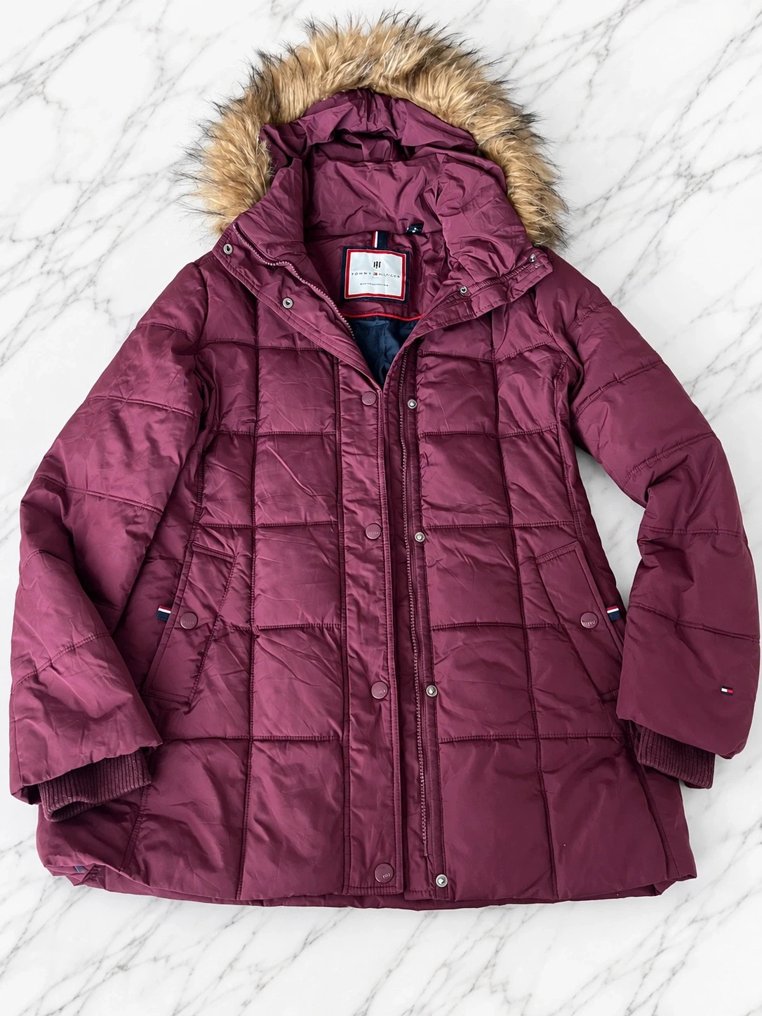 Pull Tommy Hilfiger American Heritage – Premium Cotton – Violet Prune – Taille M