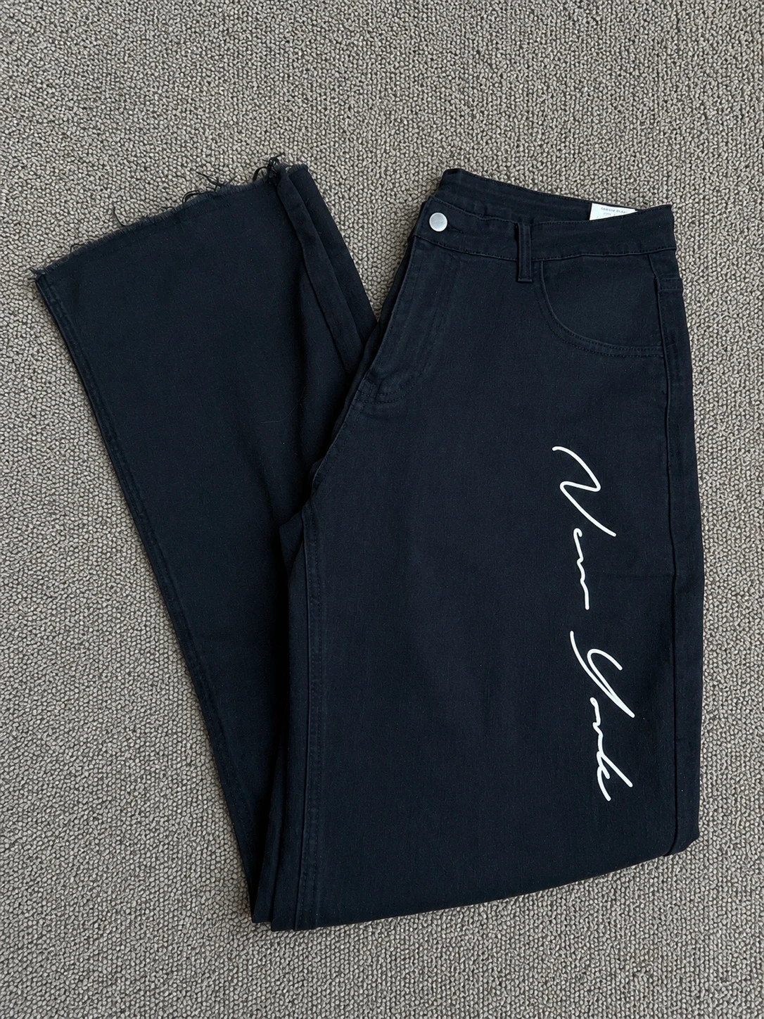 Jean noir New York – coupe flare – Mixte / Unisexe – Boutique indépendante – boutique indépendante – taille XL / 42 / 14 2