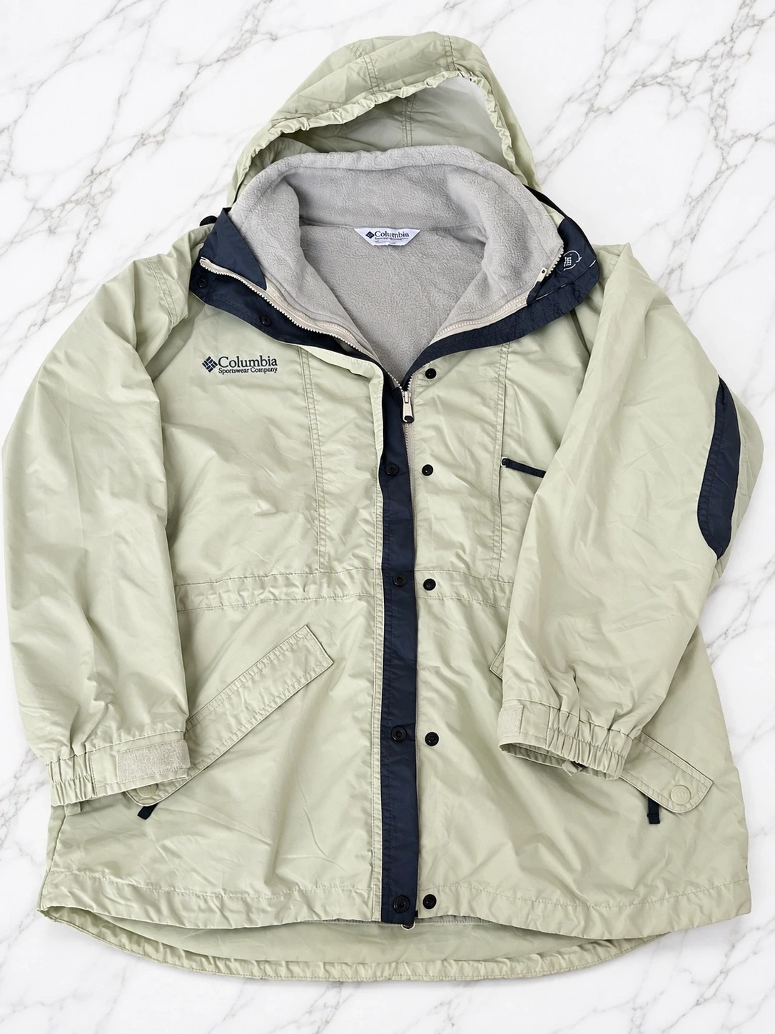 Veste Columbia Sportswear Vintage doublée polaire | Kaki clair |Taille XL – Columbia – taille XL / 42 / 14 2